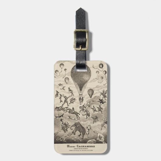 Französische Werbung für Ballonhersteller Gepäckanhänger (Vorderseite vertikal)