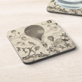 Französische Werbung für Ballonhersteller Getränkeuntersetzer (Linke Seite)