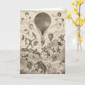 Französische Werbung für Ballonhersteller Karte (Gelbe Blume)