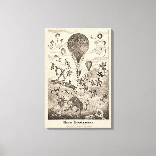 Französische Werbung für Ballonhersteller Leinwanddruck (Vorderseite)