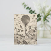 Französische Werbung für Ballonhersteller Postkarte (Stehend Vorderseite)