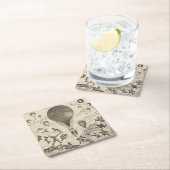 Französische Werbung für Ballonhersteller Rechteckiger Pappuntersetzer (Vor Ort)