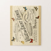 Französische Werbung mit Vintagen Schmetterlingen, Puzzle (Vertikal)