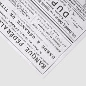 Französische Werbung Zeitungsseite Decoupage Men Seidenpapier (Ausschnitt)