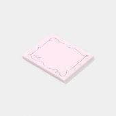 Französische Whimsical-Schrift benutzerdefinierter Post-it Klebezettel (angewinkelt)