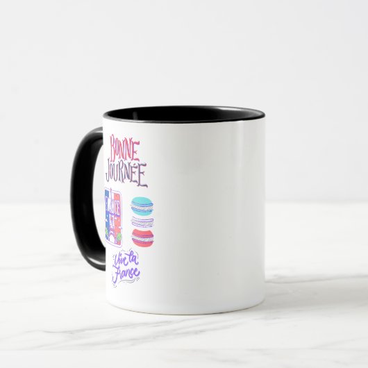 Französische Wörter zitieren Geschenke Tasse (Vorderseite Links)