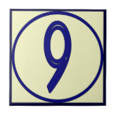 Französische Zahlenteile 6 oder 9 Fliese (Vorderseite)