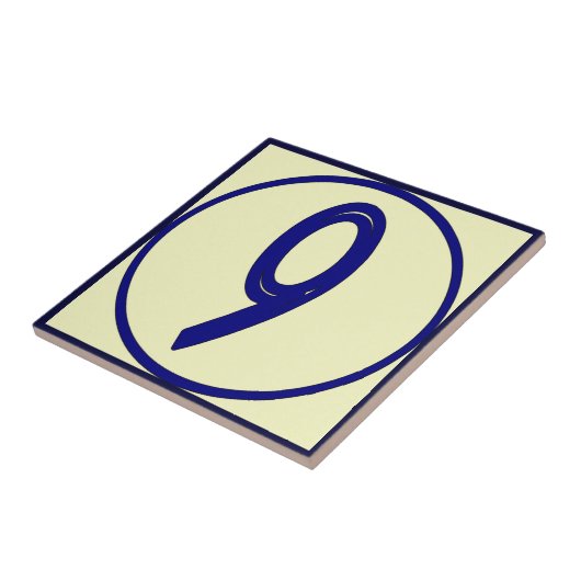 Französische Zahlenteile 6 oder 9 Fliese (Seite)