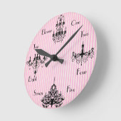 Französische Zeit Runde Wanduhr (Winkel)