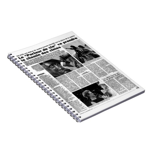 Französische Zeitung Notizblock (Rechte Seite)