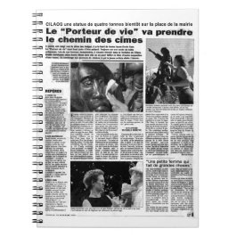 Französische Zeitung Notizblock