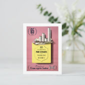 Französische Zigaretten Vintage Poster wiederherge Postkarte (Stehend Vorderseite)