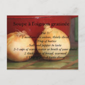 Französische Zwiebelsuppe Postkarte (Vorderseite)
