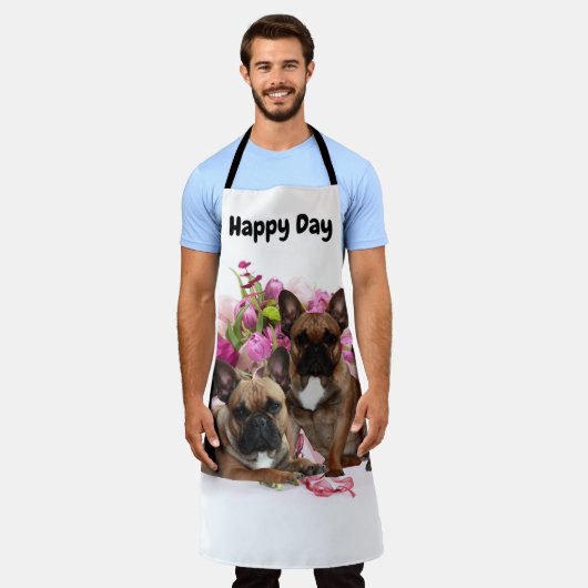Französischen Bulldoggen Schürze (Getragen)