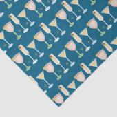 Französischer 75 Martini Bit Ältere Signature Cock Seidenpapier (Detail)