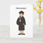 Französischer Abschluss Herzlichen Glückwunsch für Karte (Gelbe Blume)