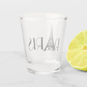 französischer Akzent Schnapsglas (Rückseite)