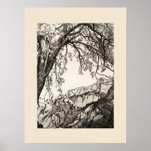 Französischer Alpen-Druck, Eleanor M Hughes Nachdr Poster
