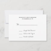 Französischer Anemone Wedding RSVP Karte (Rückseite)