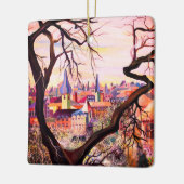 Französischer antiker Vergleich mit Wasserfarbe Lu Keramikornament (Links)