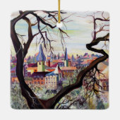 Französischer antiker Vergleich mit Wasserfarbe Lu Keramikornament (Rückseite)