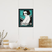 Französischer Art Deco Fox Trot Print 16 x 20 Poster (Küche)