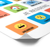 Französischer Autismus AAC PECS Mitteilung über di Poster (Ecke)