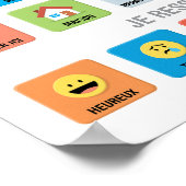 Französischer Autismus AAC PECS Mitteilung über di Poster (Ecke)