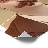 Französischer Autor Typ de Maupassant Illustration Poster (Ecke)