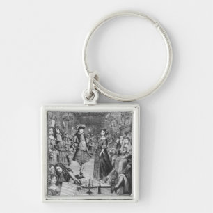 Französischer Ball, königlicher Almanach Schlüsselanhänger