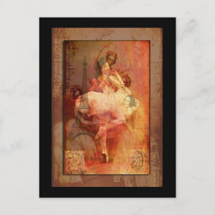 Französischer Ballett Postkarte