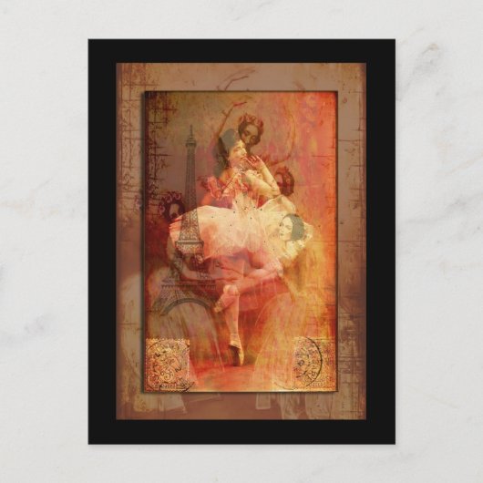 Französischer Ballett Postkarte (Vorderseite)