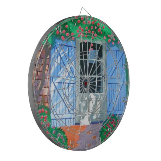 französischer Bauernhof Dartscheibe (Vorderseite Links)