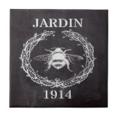 Französischer Bauernhof Kalkboard Vintage Biene Fliese (Vorderseite)