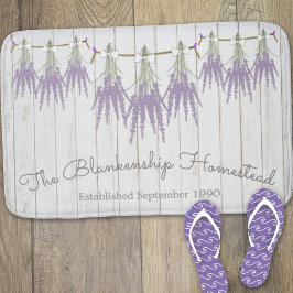 Französischer Bauernhof Lavender Bundles White Bow Badematte