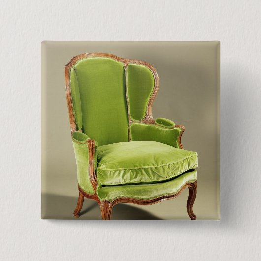 Französischer bergere Stuhl, c.1725 Button (Vorderseite)