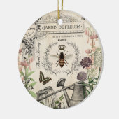 FRANZÖSISCHER BIENEN-GARTEN KERAMIK ORNAMENT (Links)