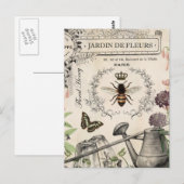 Französischer Bienengarten Postkarte (Vorne/Hinten)