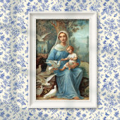 Französischer Blaue Madonna Poster
