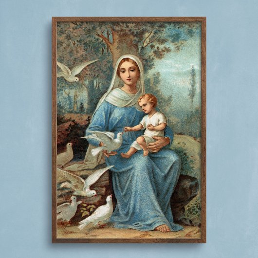 Französischer Blaue Madonna Poster
