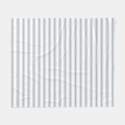 Französischer blauer Ticking-Streifen Fleecedecke (Vorderseite (Horizontal))