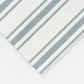 Französischer blauer Ticking-Streifen Fleecedecke (Ecke)
