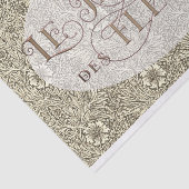 Französischer Blumengarten Oval Wilhelm Morris Mus Seidenpapier (Ausschnitt)