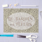 Französischer Blumengarten Oval Wilhelm Morris Mus Seidenpapier (Handwerk)