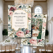 Französischer Blumengarten Vintag Elegante Rose Einladung