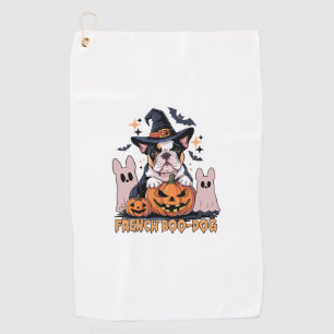 Französischer Boo Hund Süßer Franzose Halloween Ge Golfhandtuch