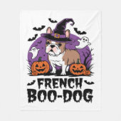 Französischer Boodof - der Spookiest Pup Fleecedecke (Vorderseite)