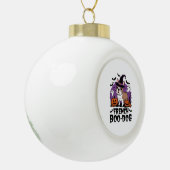 Französischer Boodof - der Spookiest Pup Keramik Kugel-Ornament (Links)