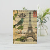 französischer botanischer Turm Paris Eiffel des Einladung (Stehend Vorderseite)