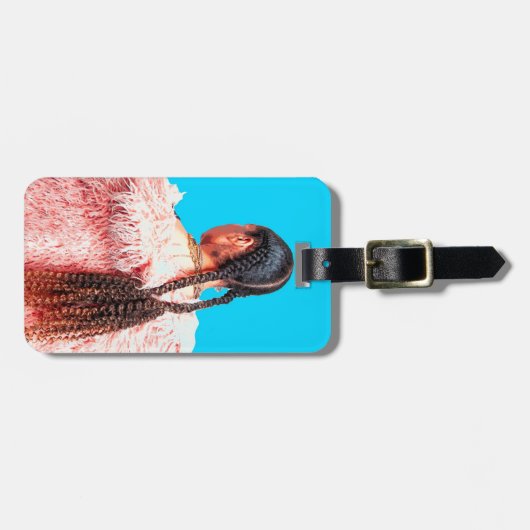 Französischer Braids-Tag Gepäckanhänger (Vorderseite horizontal)